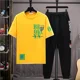 thumbnail image 3 of Ropa para hombre, pantalones deportivos estampados, conjuntos de pantalones gráficos, camisetas para correr, novedad en chándal a juego de alta calidad para hombre, 3 of 4
