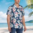 thumbnail image 5 of Daiia Flowers Hawaiian Shirt for Men Gentle Cotton Regular Short Sleeve Casual-XX-Large, 5 of 9