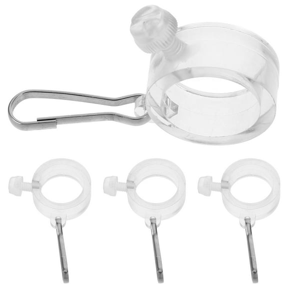 Masteelf 4pcs Flag Pole Retainer Ring Plastic Flag Pole Ring American Flags Rings Flagpole Fixer Flag Pole Parts Flag Pole Clips for Outdoor Garden
