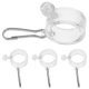thumbnail image 1 of COMPUKAS 4Pcs Transparent Flag Pole Clip Rings with Hook Free Attachment for Outdoor Events, 1 of 8