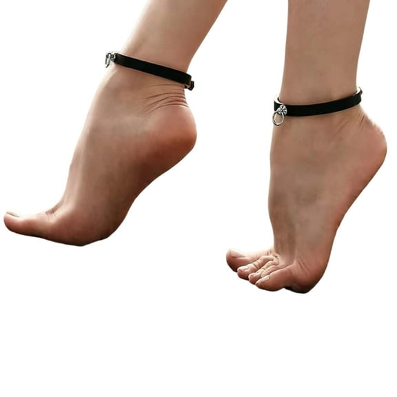 Adjustable Leather Ankle Strap with Soft Inner Lining Anklet Charm Chain Suitable for Comfort and Retro Modern Styles