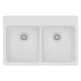 thumbnail image 3 of Elkay, ELG3322WH0 , Elkay Quartz Classic 33" x 22" x 9-1/2" Double Bowl Drop-in Sink, White, Sinks, 3 of 3