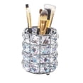 thumbnail image 1 of Organizador de brochas de maquillaje con cristales dorados y brillantes, personalizado, para peines, brochas y bolígrafos (cristal plateado), 1 of 4