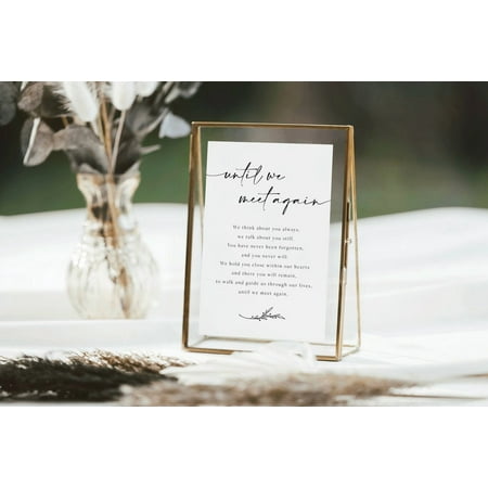 Until We Meet Again for Wedding, Wedding Memorial Poster, Wedding Memorial , Minimalist Wedding Poster, Modern Table, Size 8x12 UNFFRAMED F03.1.7l2499
