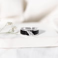 thumbnail image 4 of Rosec Jewels Lab Created Diamond Wedding Band (Ef-VS Quality) - Mens Enamel Band Ring - with Jewelry Box, 10K White Gold, US 10.50, 4 of 8