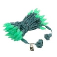 thumbnail image 3 of Novelty Lights 70 Light C6 LED Christmas Mini Light Set, Commercial Grade Outdoor String Lights, Green, Green Wire, 24 Feet, 3 of 7