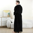 thumbnail image 6 of Mens Robe: AMITOFO Cozy Warm Soft Plush Fleece Robes for Men Long Length - Thick Winter Spa Bathrobe for Men Gifts with Pocket Black, M, 6 of 9