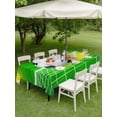 thumbnail image 4 of Outdoor Tablecloth with Umbrella Hole for Patio/Picnic/Party/Camping, Green Football Waterproof Table Cloth Rectangle Table Cover Washable, Soccer Ball Goal Net Vibrant (60"x 120"), 4 of 9