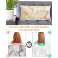 thumbnail image 3 of Beige Marble Pillow Cases Cal King Size, Smooth Satin Pillowcase for Hair and Skin, Chic Neutral Minimalist Fluid Aesthetic Decorative Cooling Bed Pillow Covers with Zipper, 20x40 Inches, 3 of 5