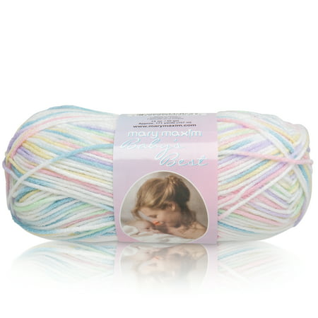 Mary Maxim Baby’s Best Yarn “Rainbow” | 2 Fine DK/Sport Weight Baby Yarn for Knit & Crochet Projects | 70% Acrylic and 30% Nylon | 4 Ply - 171