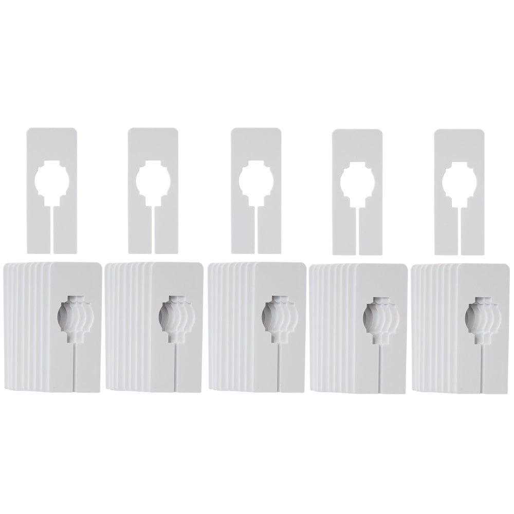 NAHANCO QSDWBLANK50, White Rectangular Clothing Size Dividers, Blank, Kit of 50