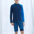 thumbnail image 2 of YONGHS Kids Boys 2 Piece Long Sleeve Swimsuit UPF 50+ Sun Protection Bathing Suit Swimwear Type A 13-14, 2 of 4