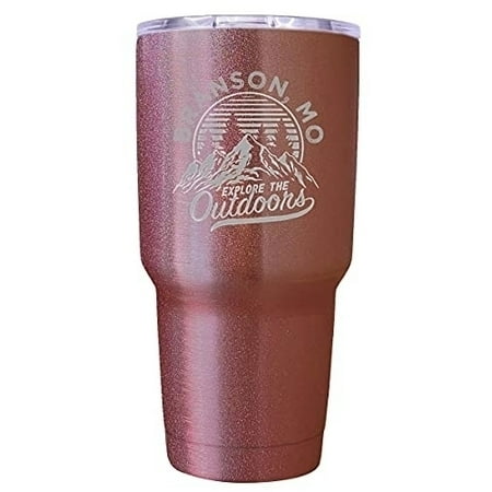 

R and R Imports Branson Missouri Souvenir Laser Engraved 24 oz Insulated Stainless Steel Tumbler Rose Gold