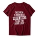thumbnail image 2 of Gibobby Playera de Verano para Mujer Camiseta elegante con estampado letras para mujer, camiseta manga corta con cuello redondo, Top holgado informal a (Vino,M), 2 of 3