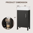 thumbnail image 3 of Kojooin 16 Inch Bathroom Vanity Sink for Small Space, Freestanding Cabinet with Soft-Close Door, 3 of 7