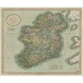 thumbnail image 2 of Cary, John 30x26 Black Ornate Wood Framed with Double Matting Museum Art Print Titled - Vintage Map of Ireland, 2 of 4