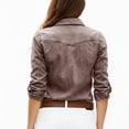 thumbnail image 3 of Faux Denim Shirt Women Chambray Jean Western Shirts Long Sleeve Button Down Tops, S, 3 of 4