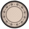 thumbnail image 2 of Safavieh Courtyard Eva Oriental Indoor/Outdoor Area Rug, Sand/Black, 5'3" x 5'3" Round, 2 of 9