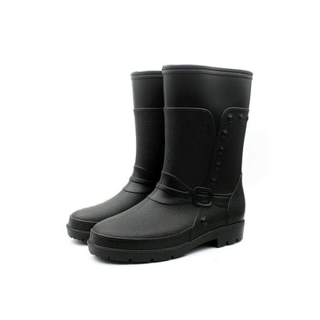 

Ymiytan Men s Rain Boots Slip Resistant Rubber Boot Non-slip Garden Shoes Rainy Waterproof Bootie Water-Resistant Wide Calf Booties Black Standard 8