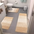 thumbnail image 5 of Bathroom Rugs, Yamaziot Bath Mat Set of 3, Absorbent Microfiber Non Slip Shaggy Ultra Soft Bathroom Runner with U Shaped Contour Toilet Mat for Tub Front, Shower Inside Floor, 5 of 8