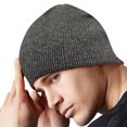 thumbnail image 3 of Beechfield Plain Basic Knitted Winter Beanie Hat, 3 of 3