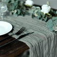 thumbnail image 5 of BalsaCircle 10 Feet Gray Cotton Cheesecloth Gauze Extra Table Runner Home Decorations, 5 of 8