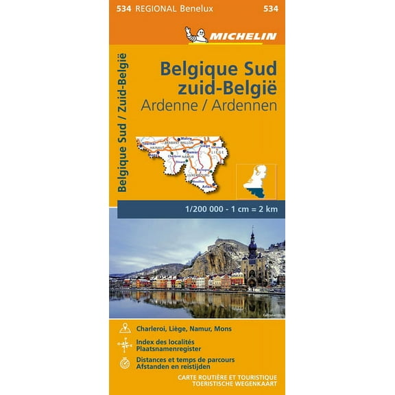 Maps/Regional (Michelin): Michelin Map Belgium: South, Ardenne 534 (Edition 11) (Sheet map, folded)