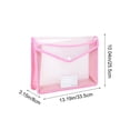 thumbnail image 3 of Homekingdee A4 Plastic Document Pouch with Reinforced Edges - Transparent Snap-Closure Waterproof and Dirtproof File Bag for Office Documents Organization, 3 of 6