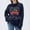 Navy, variant on EchfiProm Womens Sweaters Yellow Plus Size Pullover Oversized Long Sleeve Christmas Office Winter Crewneck Outfits for Women