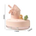 thumbnail image 4 of Humidificador de aire de molino de viento USB, difusor de aroma de caja de música de 650 ml con doble pulverizador (rosa), 4 of 8