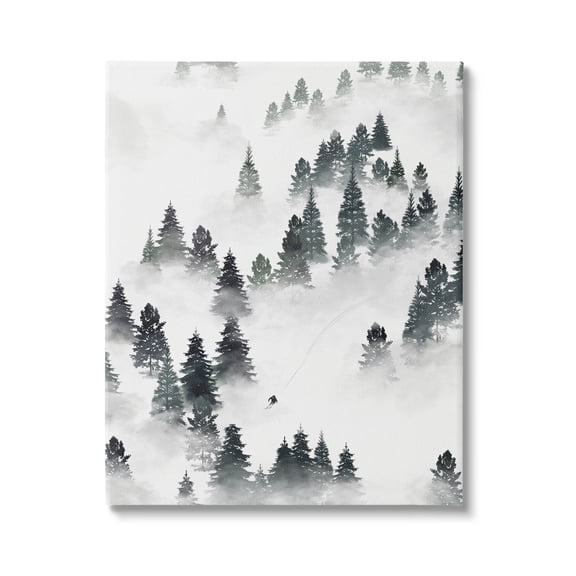 Stupell Industries Skiing Winter Snow Slopes Graphic Art Gallery Wrapped Canvas Print Wall Art, Design by Ziwei Li