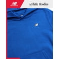thumbnail image 2 of Sudadera con capucha New Balance para niños con forro polar de algodón suave, azul 8, 2 of 6