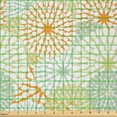 thumbnail image 2 of Ambesonne Pastel Fabric by the Yard Microfiber, Abstract Retro Flowers, 1 Yard, Almond Green Pale Green, 2 of 2