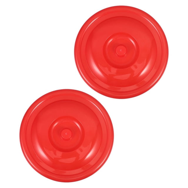 LEEYNEER 2pcs Round Plastic Trash Can Covers For Kitchen Or Outdoor Use And Easy To Clean for Most Standard Size Buckets And Garbage Cans