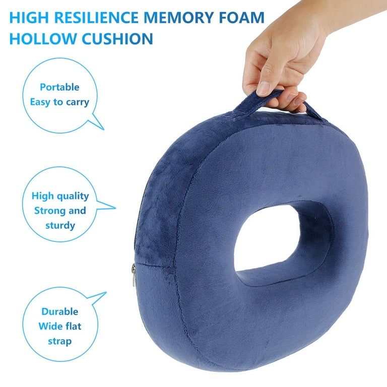 Donut Pillow Seat Cushion Memory Foam Hemorrhoid Tailbone Pad for Office  Chair