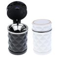 thumbnail image 3 of Coche humo  titular taza Led luz Durable soporte cubo negro kusrkot Cenicero de coche, 3 of 8