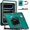 Midnight Green, variant on ZenRich Clear Case for iPad Pro 11 (M4) 2024, Shockproof Slim Hard Case with Screen Protector/Pencil Holder/360°Rotating Kickstand/Handle/Carrying Strap for A2836/A2837/A3006, Clear