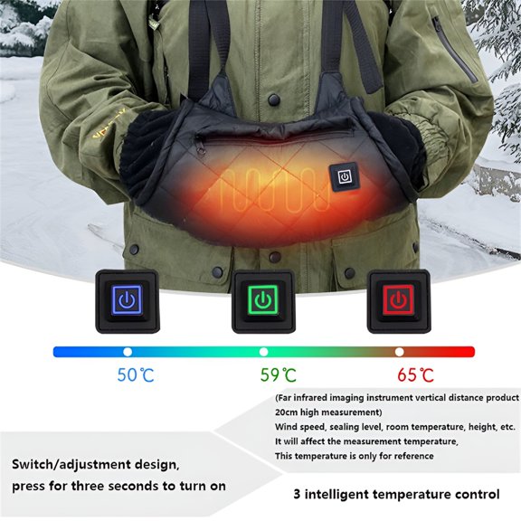 HIBIBUD Rechargeable Hand Warmers, Portable Graphene Heated Gloves Handwarmers Bag, 2 Heating Area & 3 Heat Modes, Fast Electric Heating Pouch For Women, Kids, Hunting, Camp