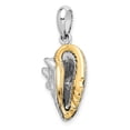 thumbnail image 5 of FJC Finejewelers 925 Silver and 14k Yellow Gold  3D Conch Shell with Accent Charm 28 x 14 mm, 5 of 7
