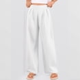 thumbnail image 5 of Women's Wrinkle-Free Pleated High Waisted Business Casual Wide Leg Dress Pants 2026 White XL, 5 of 5
