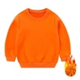 thumbnail image 5 of SELONE Kids Crewneck Sweatshirt Plain Long Sleeve Shirts Fleece Liner Ribbed Cuffs Pullover Comfywear Clothes 1-13Y, 5 of 9