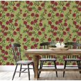 thumbnail image 5 of S4Sassy Peel & Stick Vinyl Wallpaper, Floral Wall Paper Contact Paper Waterproof- Green, 25"x120", Textured Finish, Removable Asian Style Covering for Home Decor in Bedrooms & Living Areas, 5 of 9