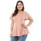thumbnail image 2 of BluTop Peplum Escote Corazón Mangas Volantes TalGrande PaMujer Ro1X, 2 of 6