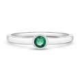thumbnail image 1 of 925 Sterling Silver Simulated Emerald Birthstone CZ Ring For Pre-Teens Size 5, 1 of 4