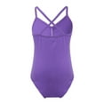 thumbnail image 2 of YiZYiF Kids Girls Ballet Camisole Leotard Basic Criss-Cross Straps Gymnastic Leotard Purple 8-10, 2 of 3