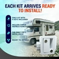 thumbnail image 4 of LATCH.IT White RV Door Lock Replacement | All Metal RV Door Handle Fits 2.75"x3.75" Holes | Trailer Door Latch with 4 Keys Included | RV Door Latch for Trailer, Camper, Fifth Wheel and More!, 4 of 6