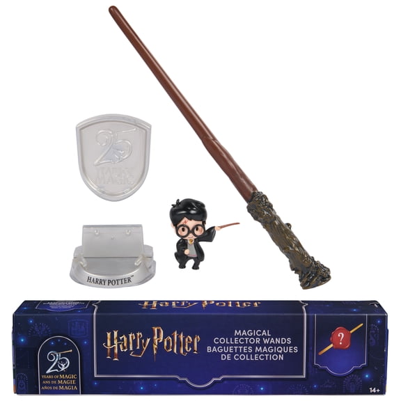 Wizarding World Harry Potter, 25 Years of Magic Collector Wand & Figure (Styles May Vary)