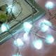 thumbnail image 3 of Xihbxyly Lámparas Colgantes Románticas con Forma de Corazón, Diseño de Tela de Seda, Luz Led Cálida, Decoración para Bodas, Uso Interior y Exterior, Funciona con Pilas, Cadena de 3 M, 10 Luces de Cor, 3 of 3