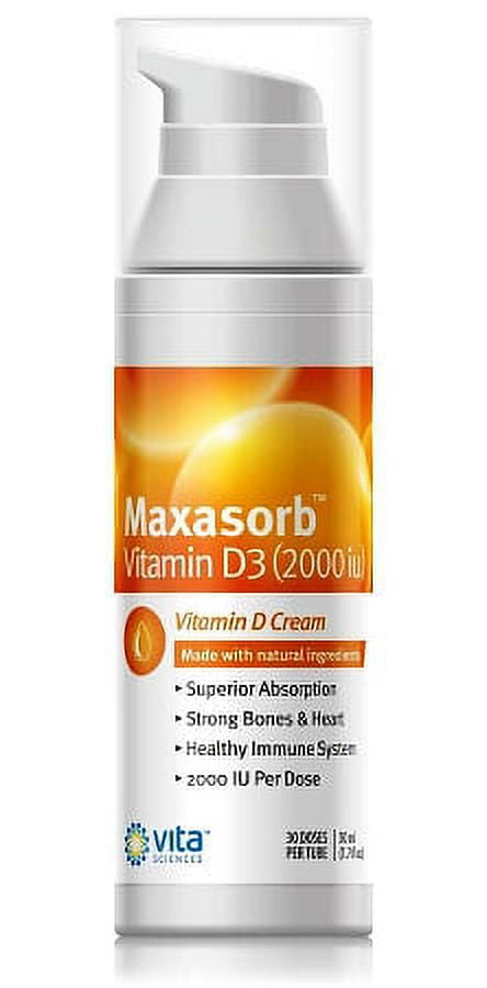 Maxasorb Hypoallergenic Vitamin D3 2000 IU Cream Moisturizer for Psoriasis Itchy Dry Skin Walmart