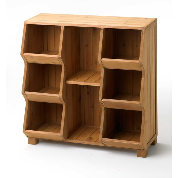 stackable wooden cubby storage unit